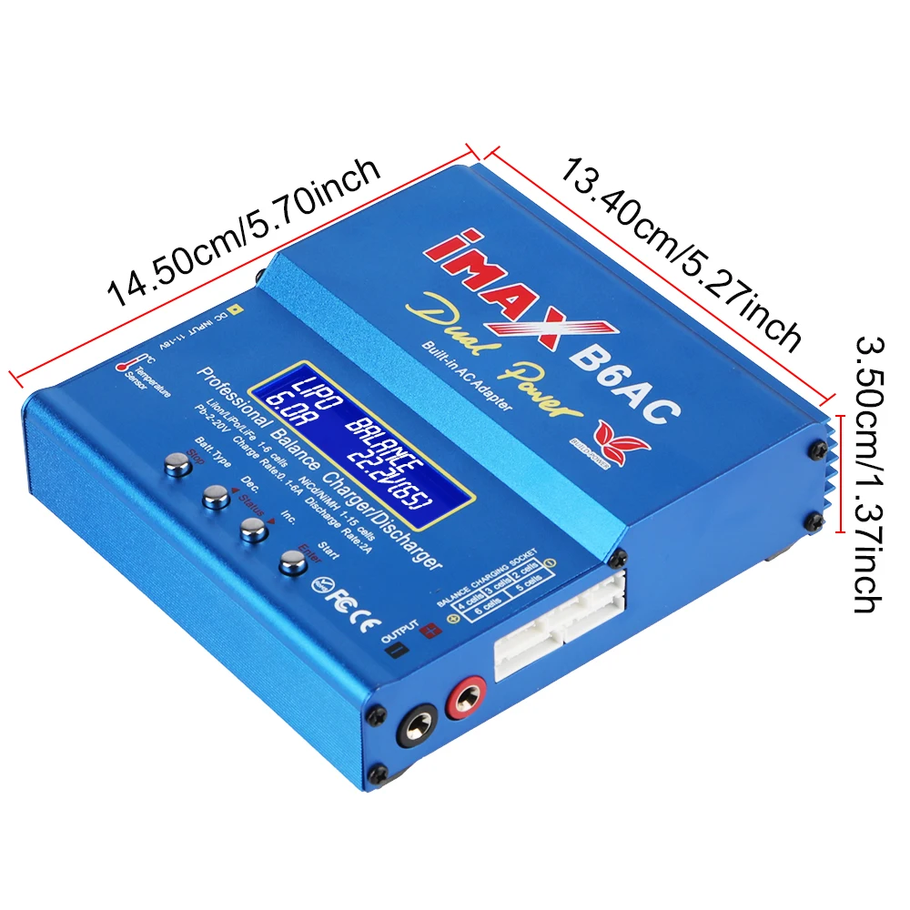 DC10-20V 6A ذكي 3 محولات 80 واط Imax B6AC بطارية مفرغ RC شاحن ميزان لبطارية ليثيوم أيون الحياة نيمه Nicd PB يبو