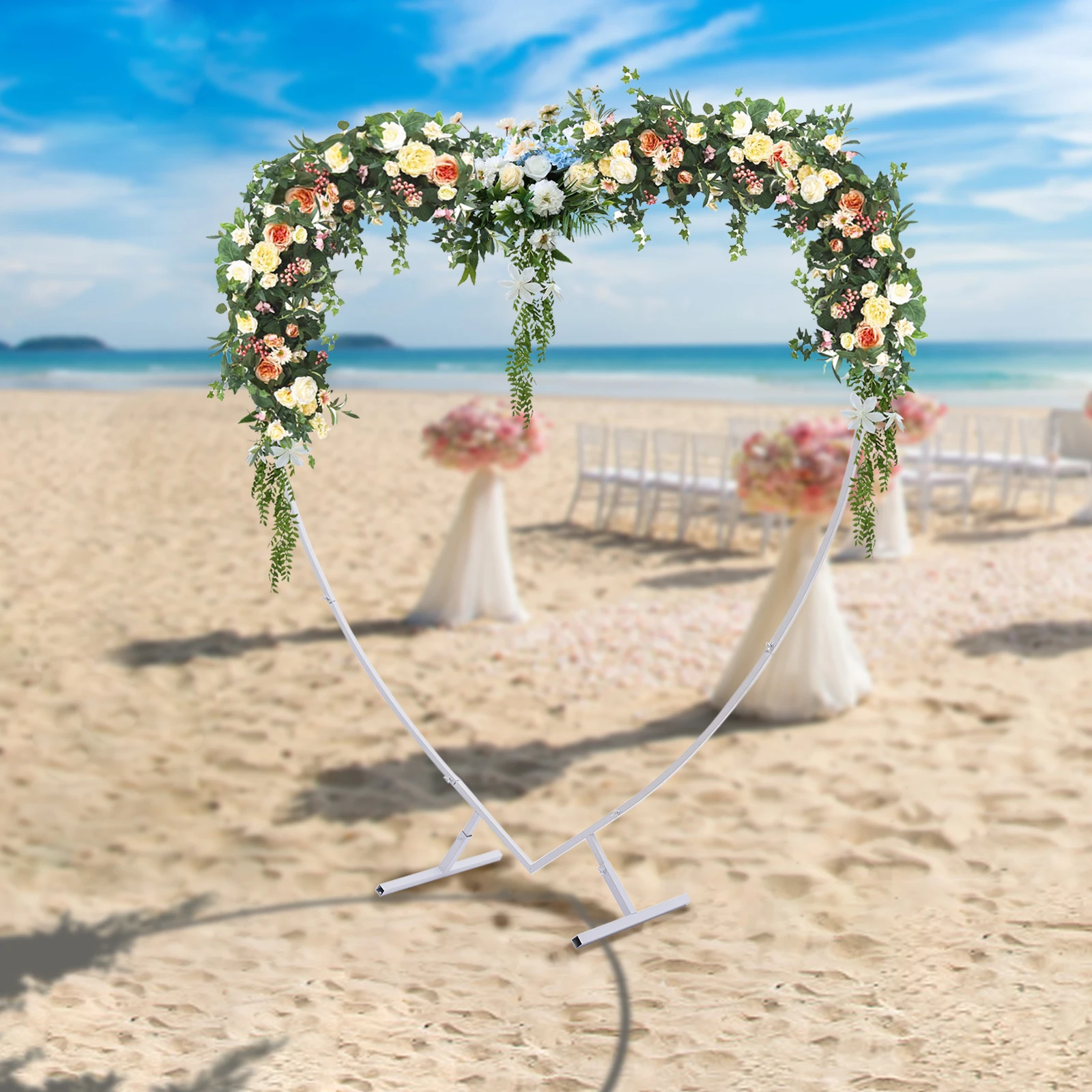 Loving Heart Arch, Metal Wedding Arch,heart-shaped Arch Stand Arch Climbing Frames For Wedding Birthday Background Decorations