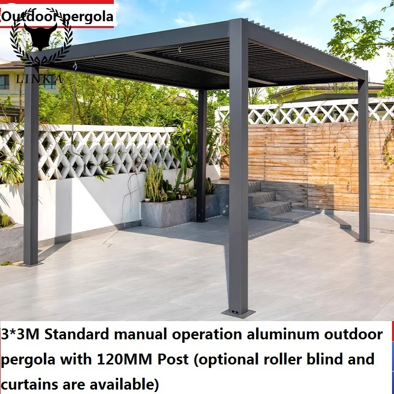 

Customization Louver Outdoor Living Space Aluminum Roof Smart Pergola Waterproof Pergola Covers Automatic Pergola Patio gazebo