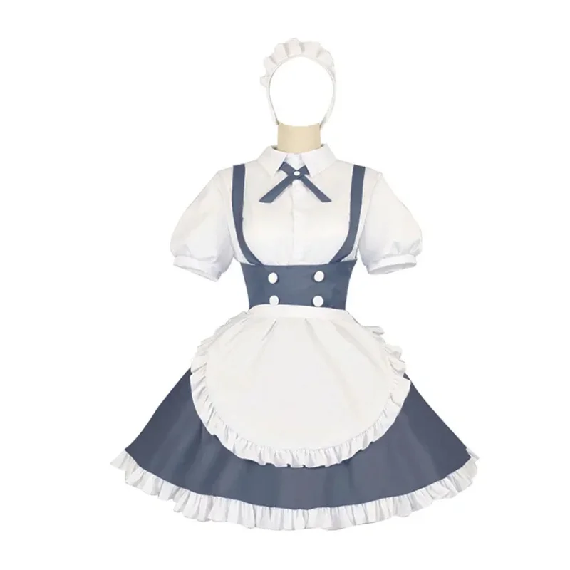 didi 211Anime All Night Song Nanakusa Nazuna Cameriera Vestito Cosplay Top Gonna Grembiule Donna Costume da festa