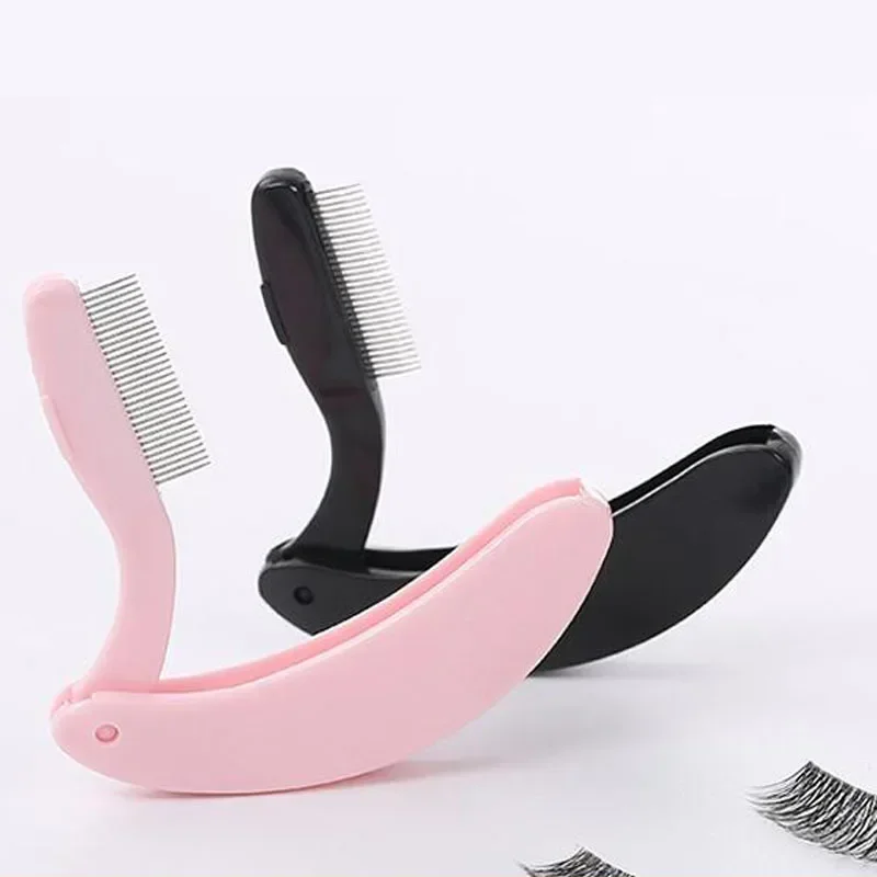 Dobrável ultra-fino de aço inoxidável escova de cílios lash separador sobrancelha cílios extensão pente cílios modelador ferramentas de maquiagem