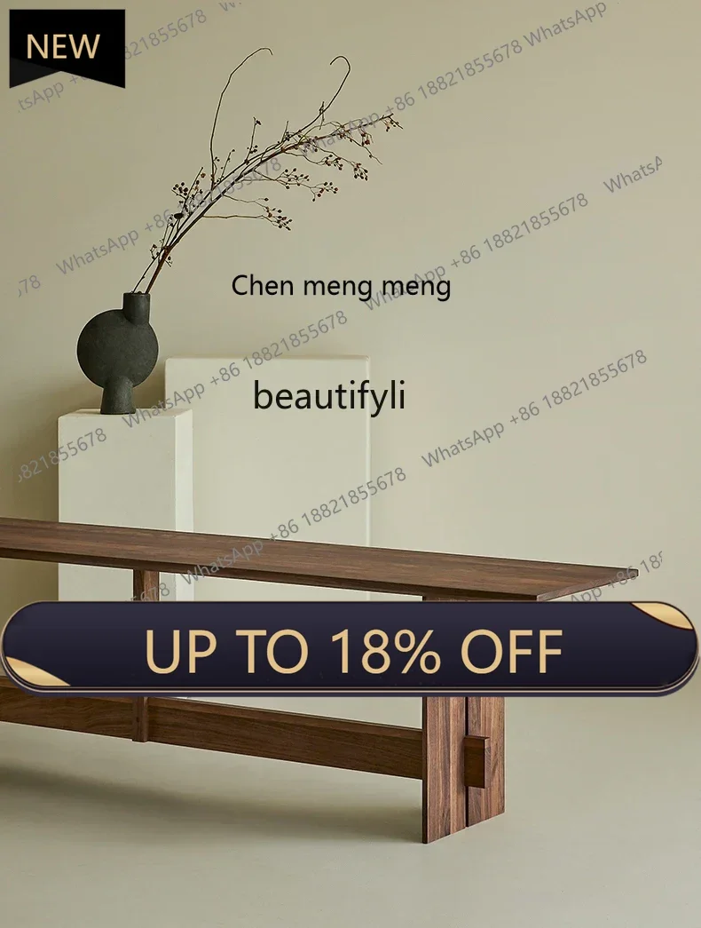 

P178 Dining Stool North America Black Walnut Solid Wood Modern Minimalist Retro Living Room Household Bench