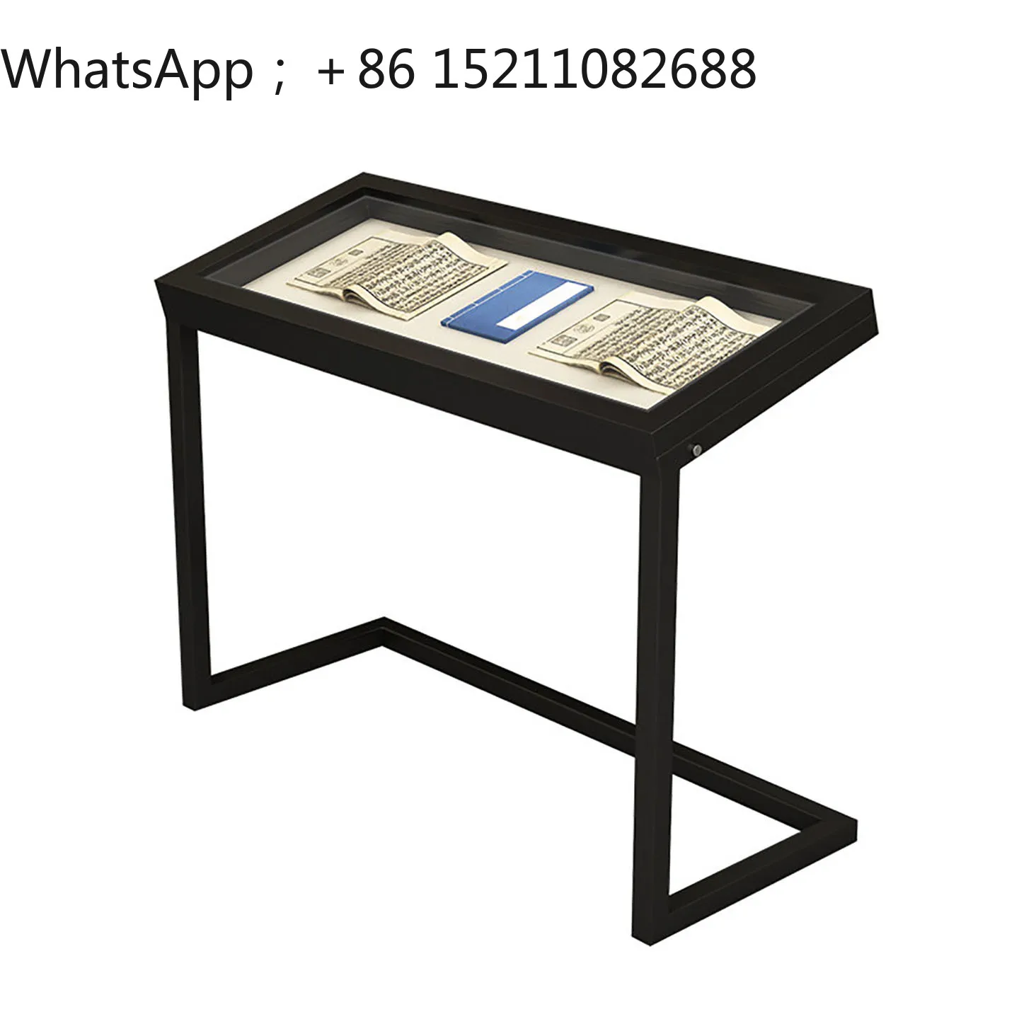 LLY Museum Glass Shelf Exhibition Cultural Relics Books Documentation Medals Bills Display Cabinet