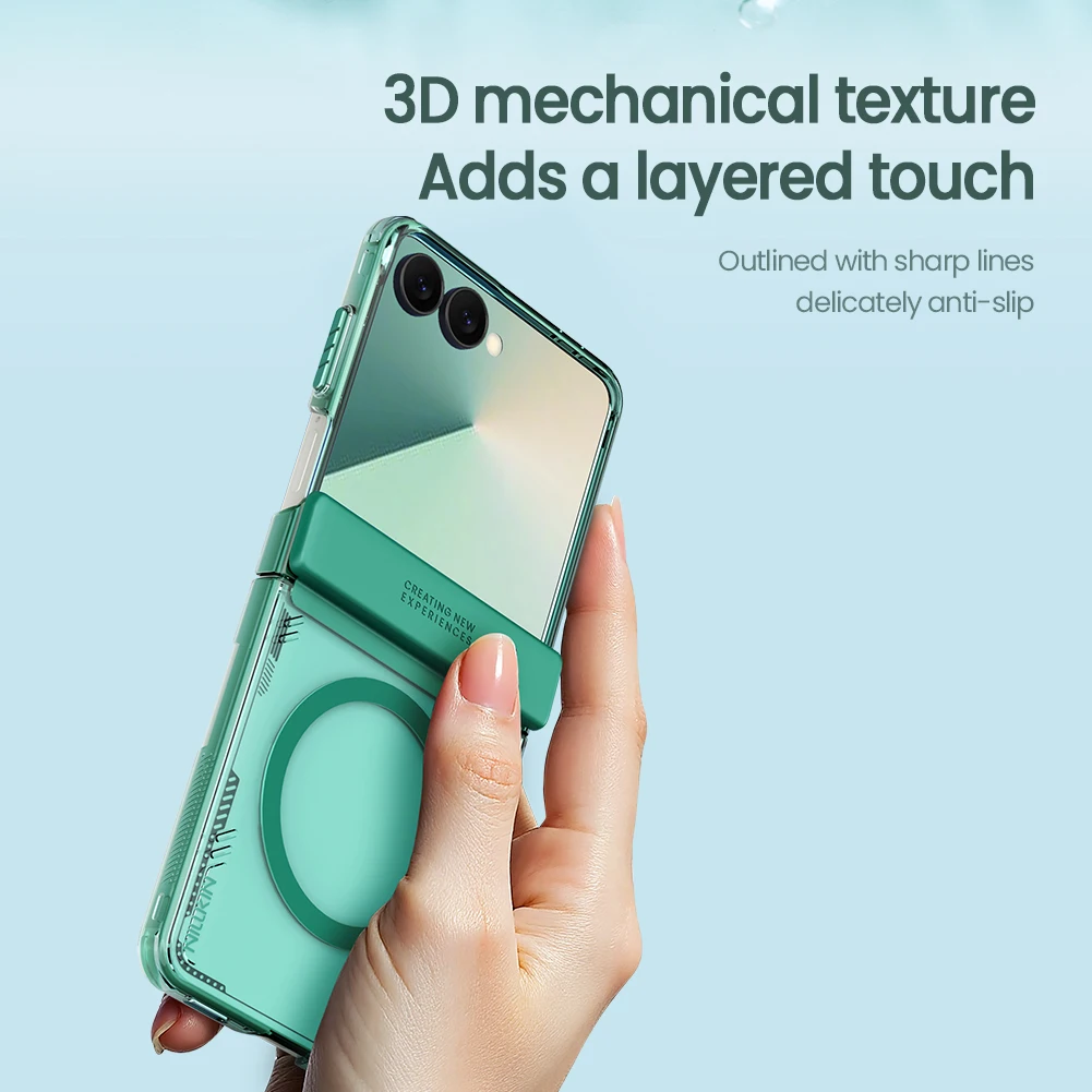 

Чехол Nillkin для Samsung Galaxy Z Flip 7, складной магнитный объектив, твердость, чехол для ПК, защита чехла для телефона