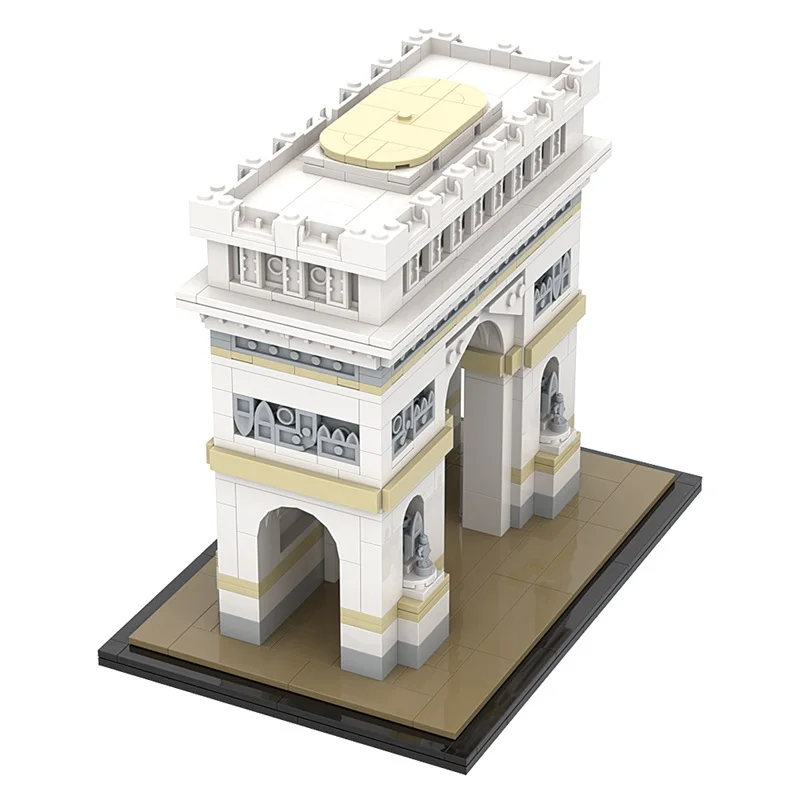 Bloques de construcción MOC France Arc de Triunfo, modelo de arquitectura de punto de referencia mundial, juguetes de ensamblaje DIY, regalo de Navidad para niños, 603 Uds.