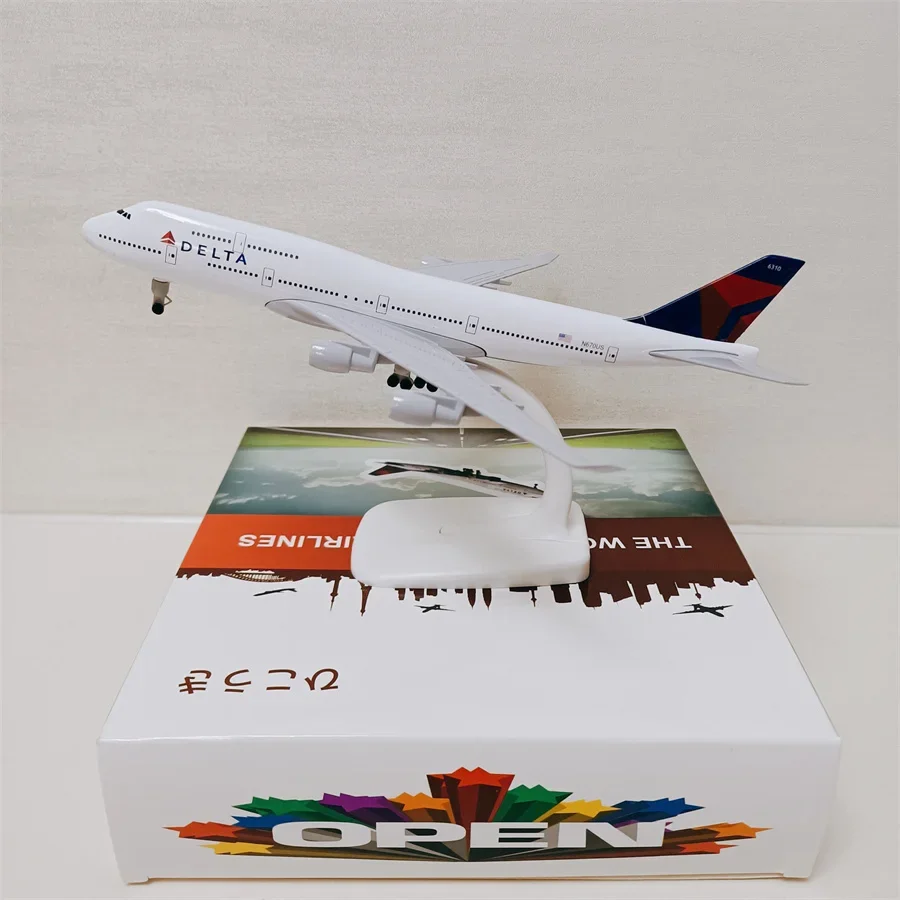 20Cm Gelegeerd Metaal Air Usa B747 Airlines Boeing 747 Airways Diecast Vliegtuig Modelvliegtuig Met Wielen Landingsgestellen