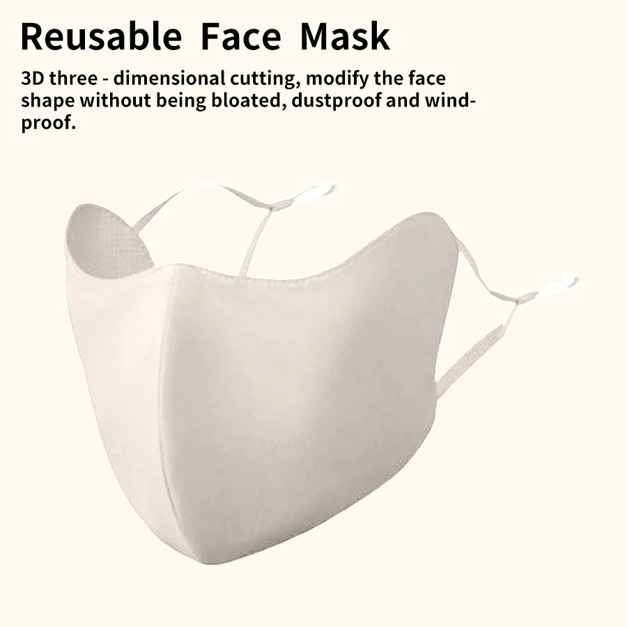 أقنعة نسائية عصرية قابلة للتنفس عالية الجودة وقابلة للغسل وقابلة لإعادة الاستخدام وأقنعة مقاومة للغبار والرياح، أقنعة صيفية من الحرير الجليدي قابلة للتنفس #3