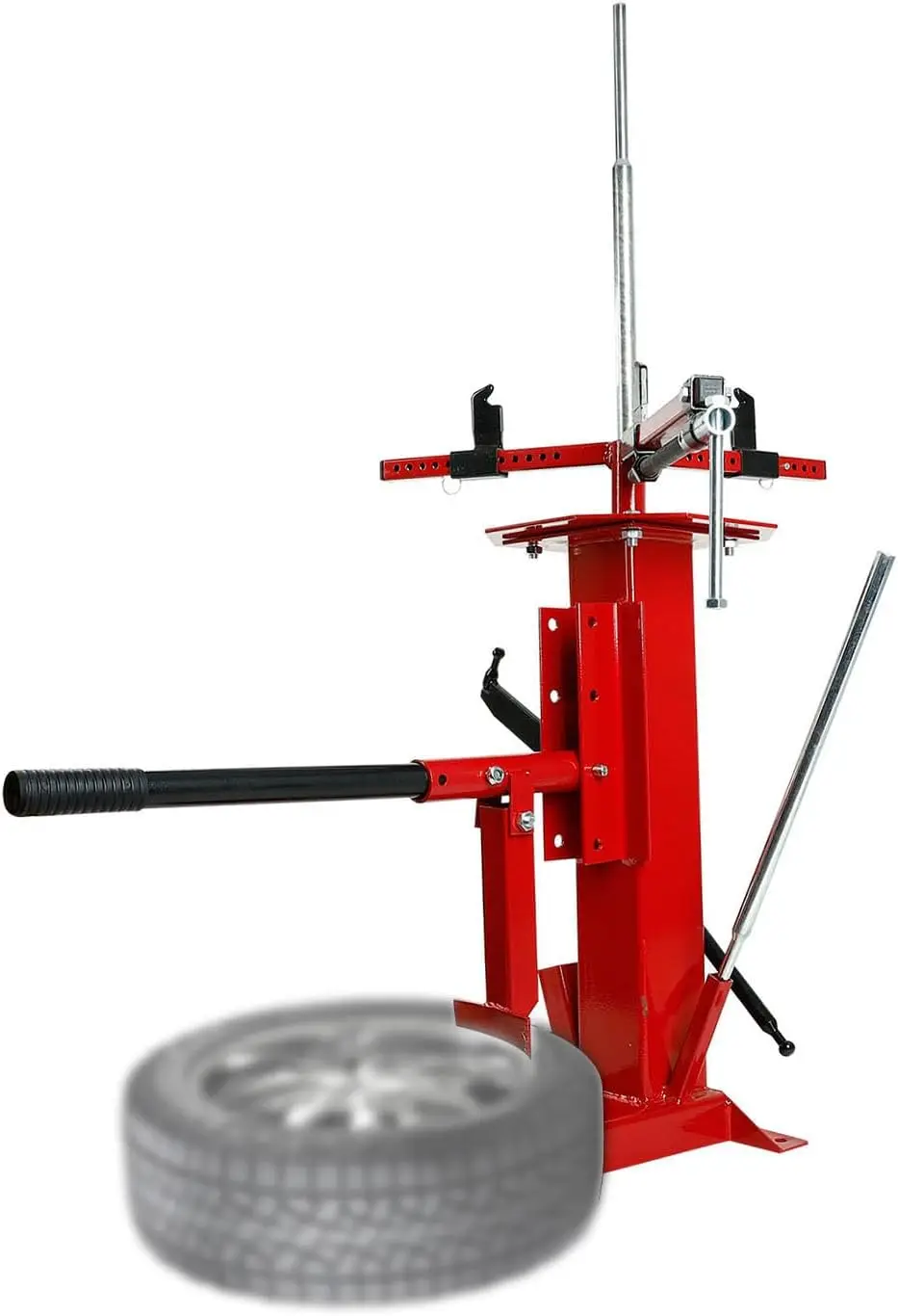 Manual Tire Changer with Portable Bead Breaker for 8-16 Inch Tires – Steel Construction, Stable Rectangular Base, Tire & Wheel Protection