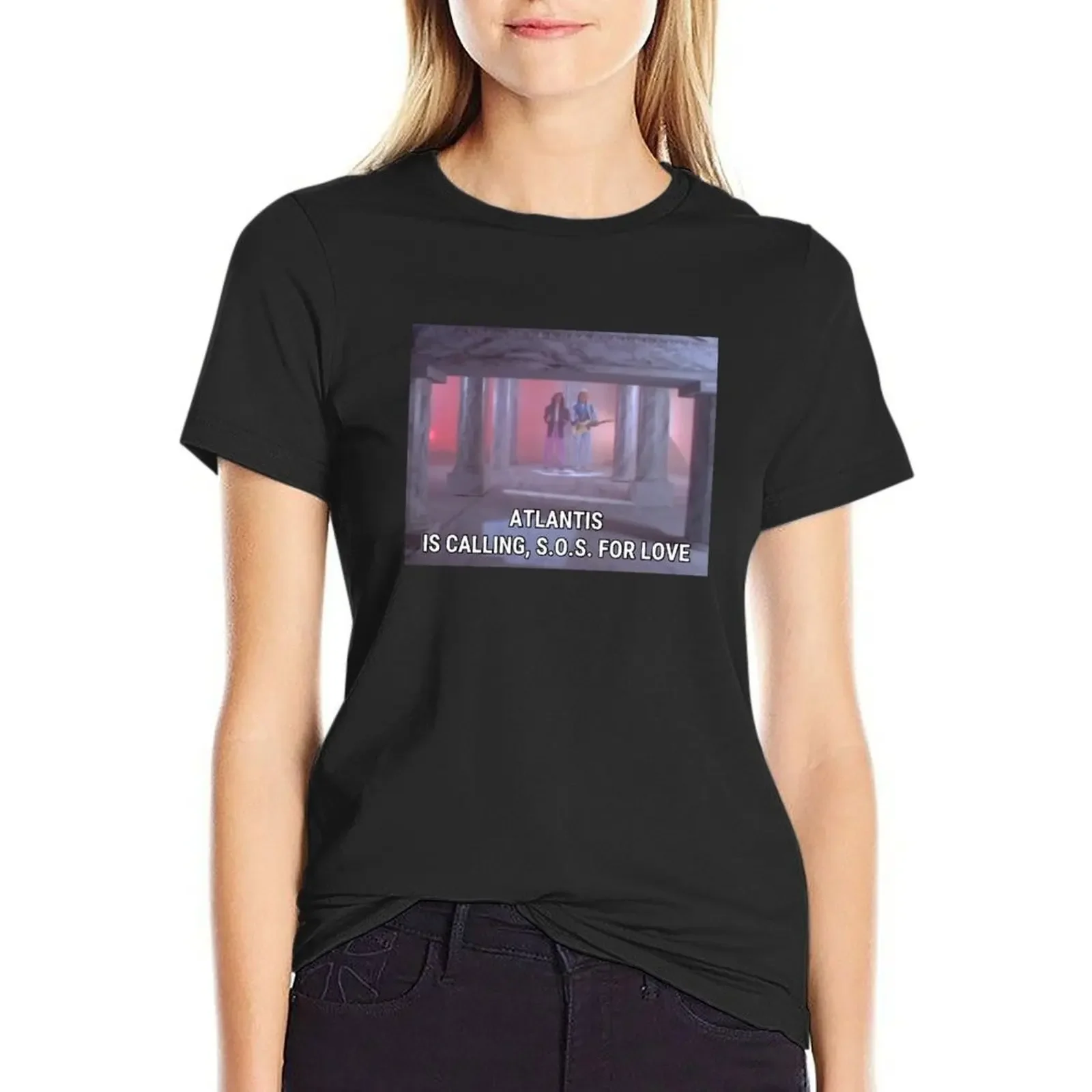 

Modern Talking - Atlantis Is Calling (SOS For Love) T-Shirt blacks vintage oversized t-shirt dress for Women plus size sexy