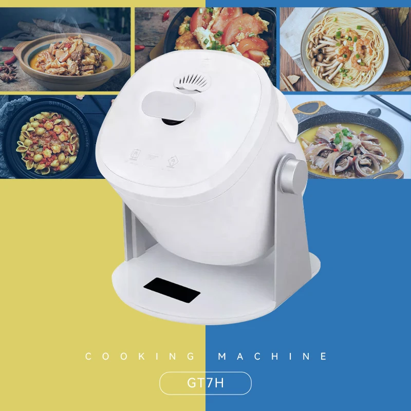 GT7H Automatic Cooking Stir Fryer Machine Household Type With Dual Operation Mode Manual And App Mode