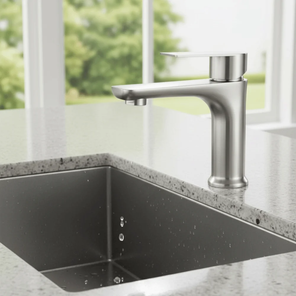 

Stainless Steel Bathroom Faucet Single Cold Anti-Leakage Kitchen Sink Faucet Rotary Switch Rust-proof Lavatory Basin Faucet