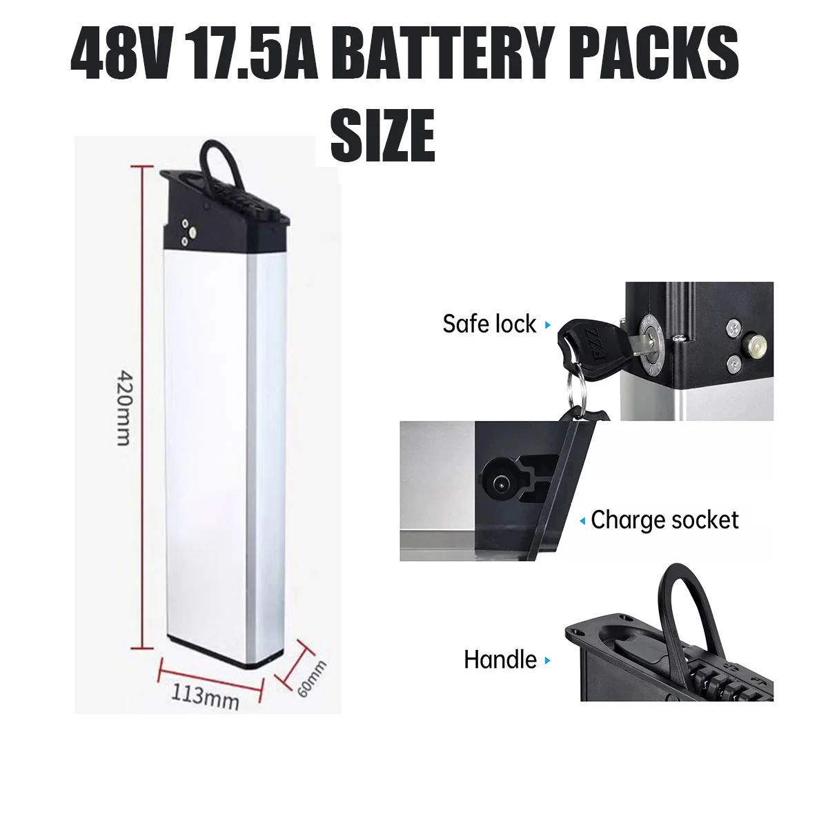 48V Battery Repuesto 17,5Ah Para El Nuevo Motor Engwe EP-2 Pro Versión Mejorada Applicable Batería Bicicleta MATE X DCH-009