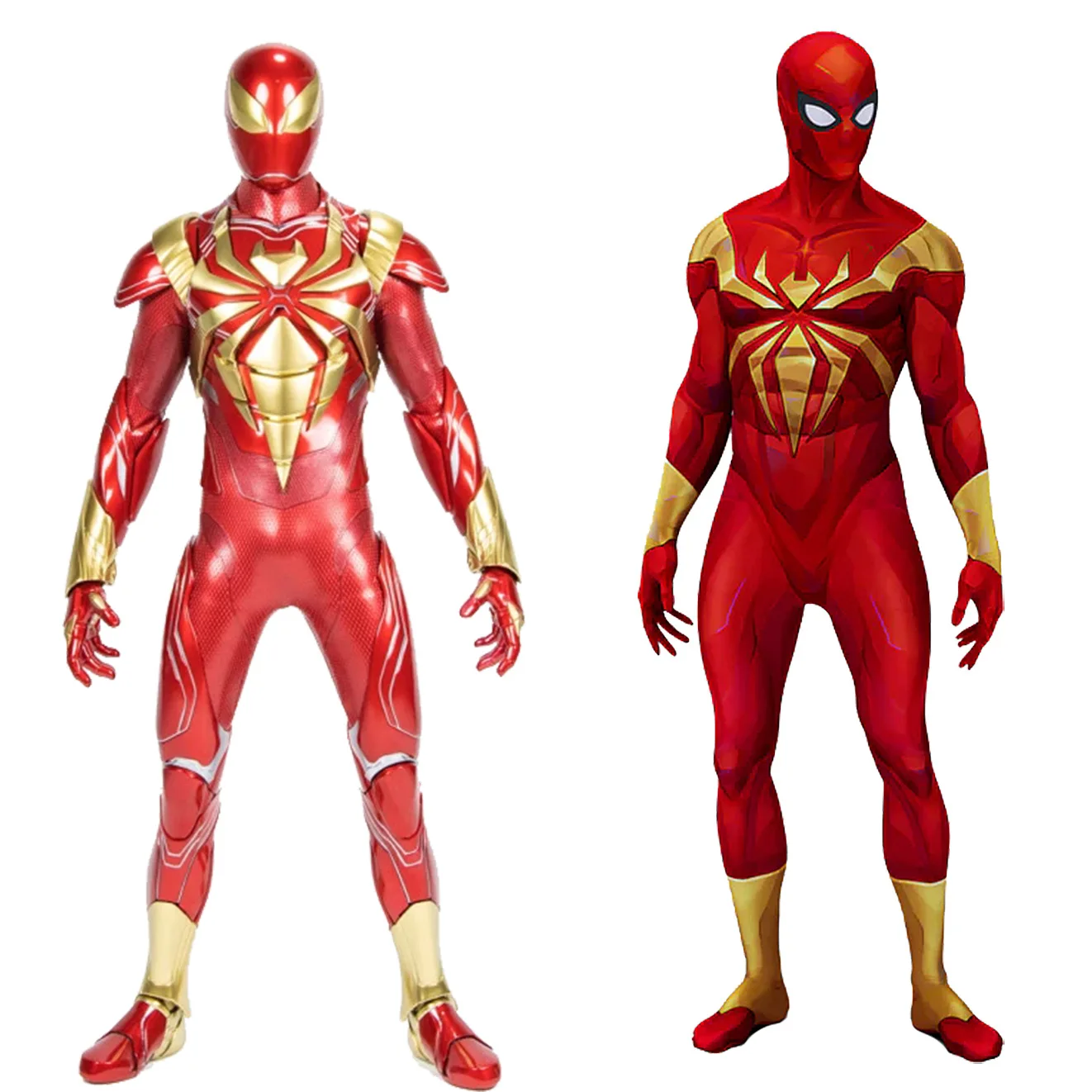 Disfraz de Iron Spiderman, Disfraz de Iron SpiderBoy Dorado, Disfraz de Spandex Impreso en 3D, Traje de Superhéroe Zentai, Disfraz de Halloween para Adultos