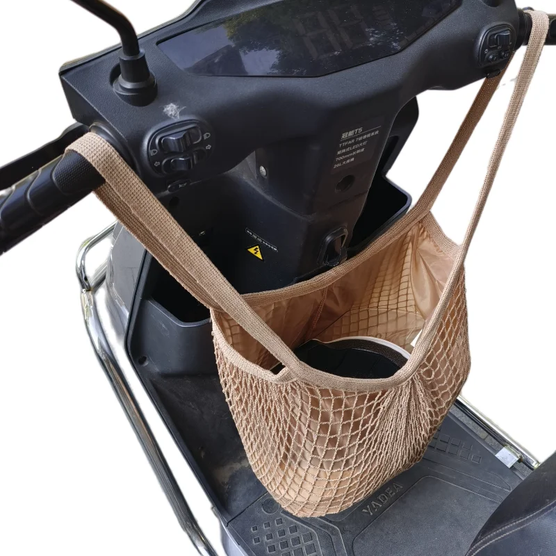 Bolsa de Armazenamento para Capacete de Grande Capacidade, Bolsa de Rede Frontal para Motocicleta, Bolsa Durável para Capacete