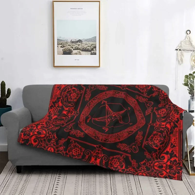 The Sabbatic Goat Baphomet Blankets Warm Flannel Satanic Occult Pentagram Throw Blanket for Bedding Couch Quilt