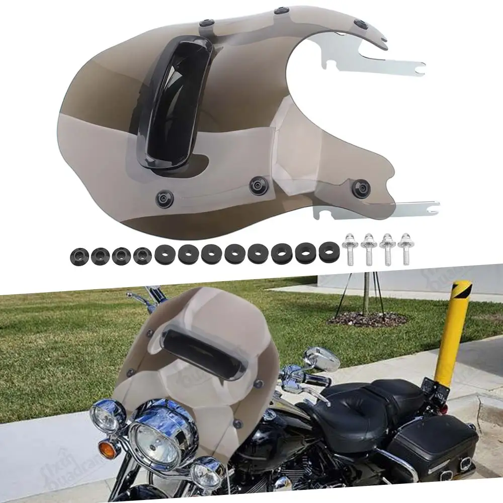 Motorcycle Fairing Windshield Front Wind Deflectors Windscreens Fits for Harley Road King Classic FLHRC/I 1998-2013 Parts