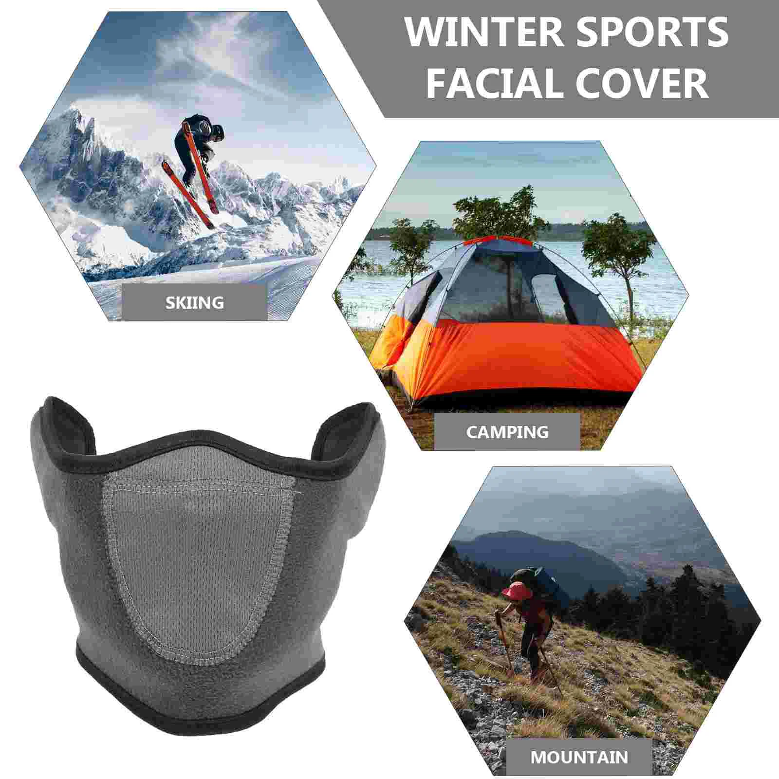 Windproof Facial Cover for Riding Reusable Mask Warm Neck Gaiter Outdoor Anti-cold