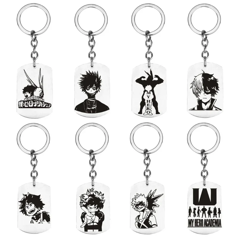 Bakugou Katsuki Endeavour Midoriya Izuku Anime Accessories Stainless Steel Necklace Cartoon Character Pendant Anime Cool Gifts