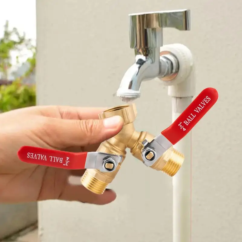 Spigot Splitter 2 Way Hose Spigot Splitter 2 Way Heavy Duty Brass Irrigation Faucet For Outdoor Greenhouse RV Car Washing