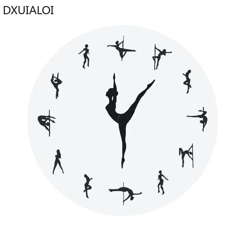 

1 шт. часы балерина балерина акробатика стол 30x30 см в подарок настенные часы современный дизайн украшение детской комнаты