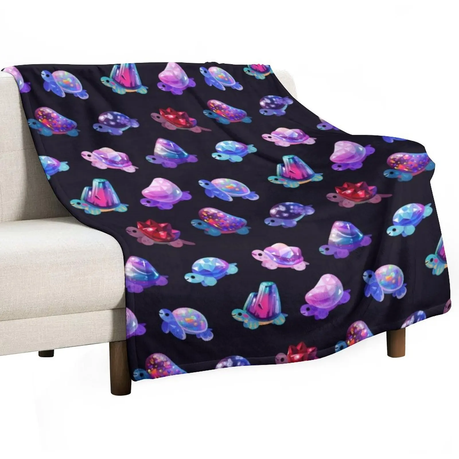 Jewel turtle Throw Blanket Decorative Beds Hairy Sleeping Bag Stuffeds Luxury Blankets