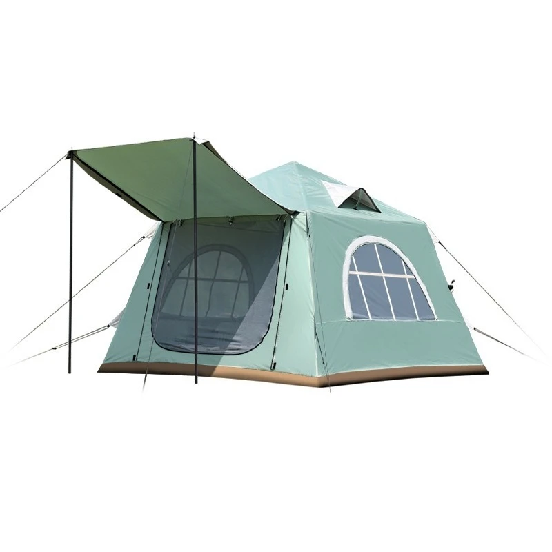 Outdoor exquisite camping camp tent, free to set up quick-opening rainproof inflatable hut tent