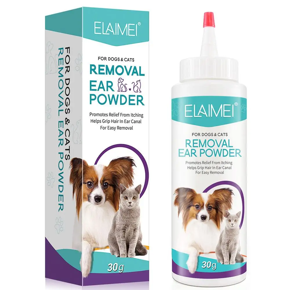 Dog Ear Powder Ear Cleaner For Dogs Hair Removal Infectioned Treatments Stop Ear Itching Pet Health Grooming Cleaning Suppl H0H6