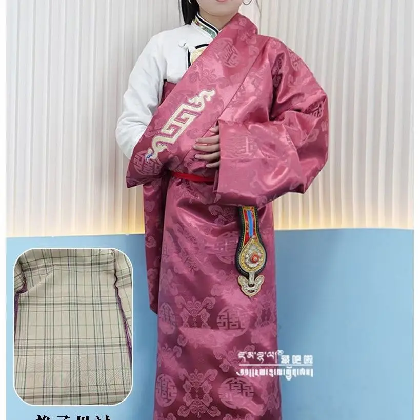 Xizang 2025 nowy popularny aksamitny tybetański strój dziecięcy