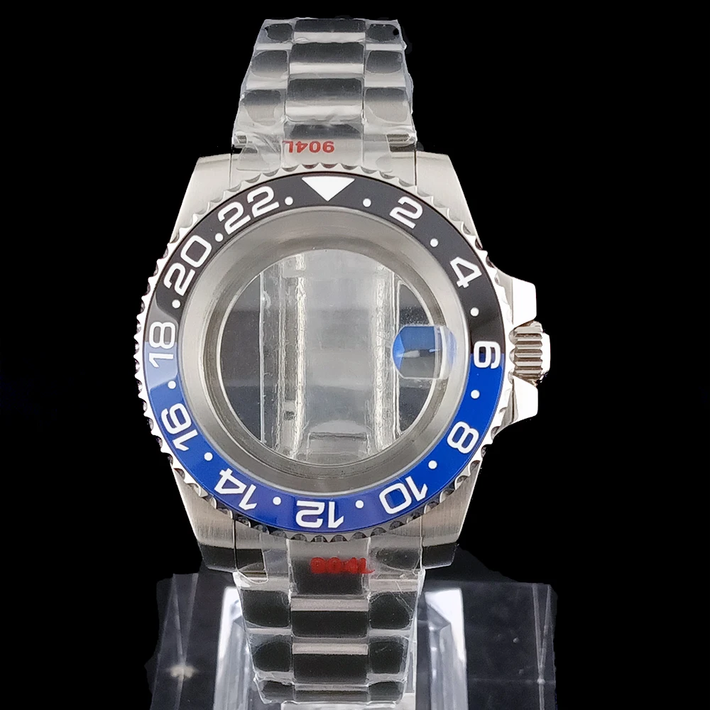 NH35 Case NH34 حافظة ساعة أوتوماتيكية للرجال حافظة من الفولاذ المقاوم للصدأ زجاج الياقوت مناسبة لملحقات ساعة الحركة NH35/NH34