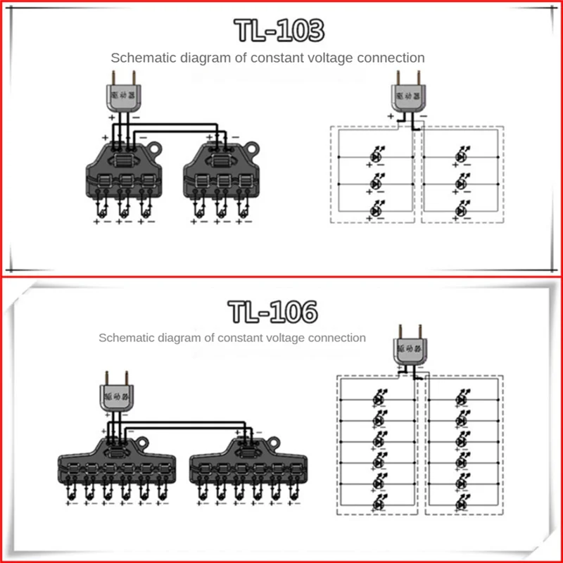 6-Port-Outline-Splitter, Quick Connect Out Line Splitter, Beleuchtung, LED-Streifen, Modellbeleuchtung, Eisenbahn-Layout – [A51I]