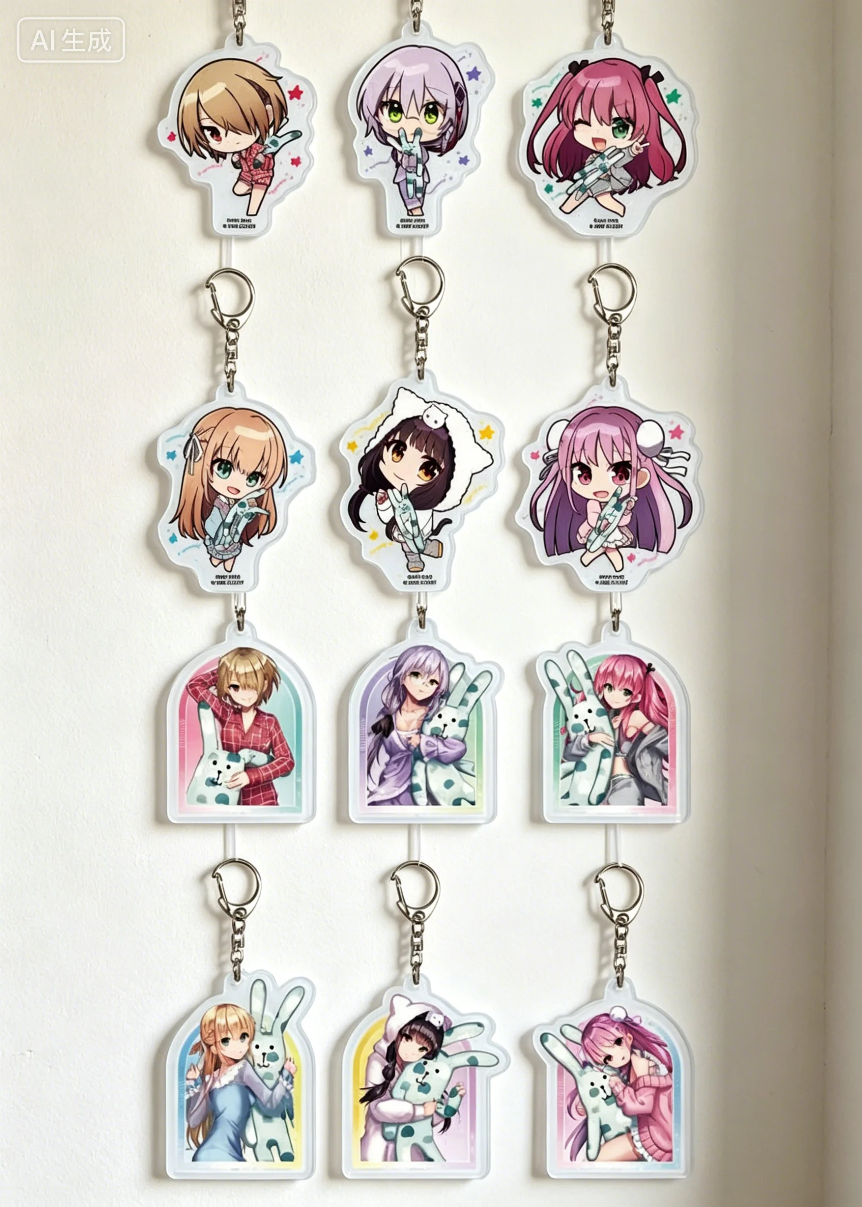 Llaveros de acrílico con colgante de Anime Heaven Burns Red Tama Kunimi, decoraciones para bolsos, regalos para fans de personajes de dibujos animados