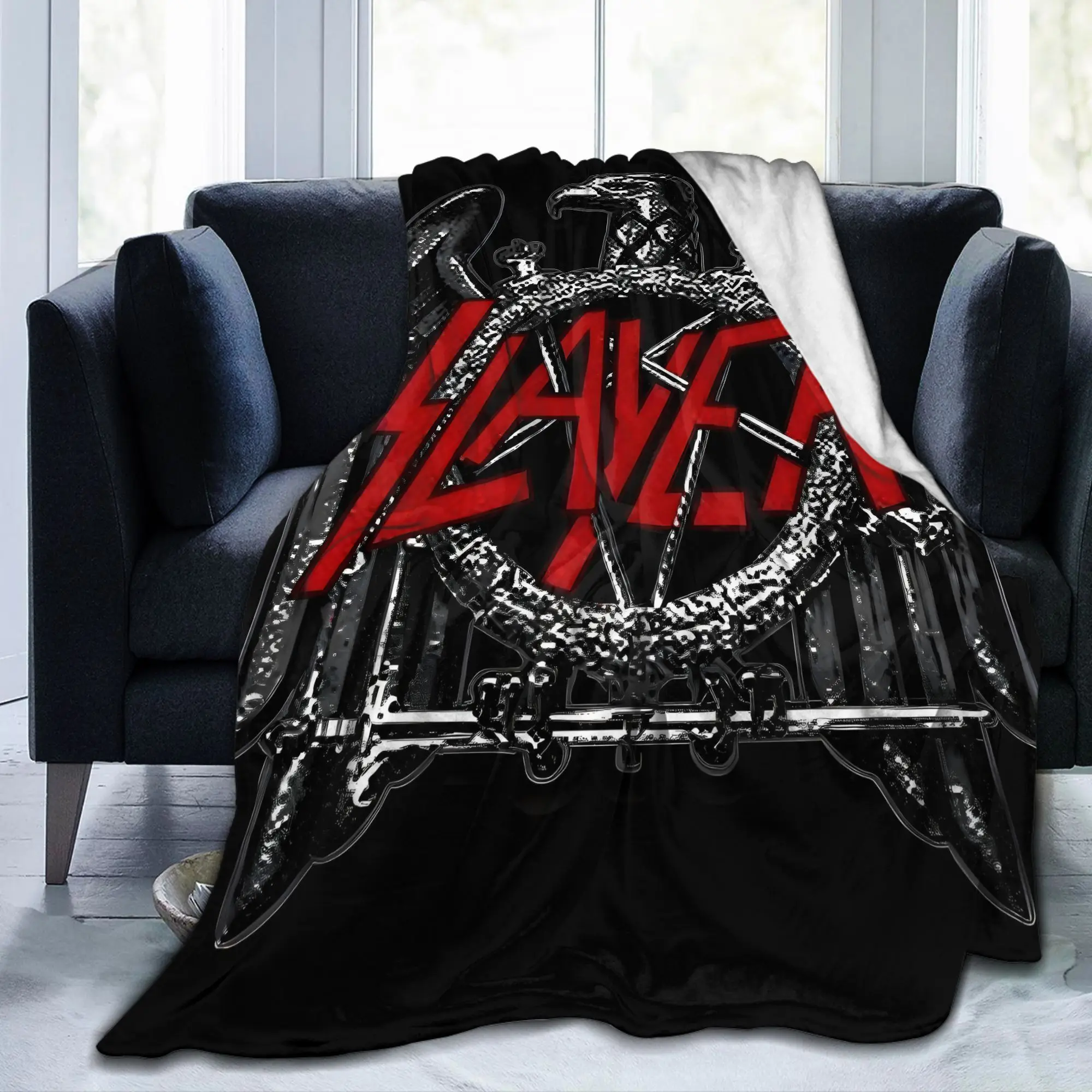 Custom S-Slayers Black Eagle Blanket 3D Printed Soft Flannel Fleece Warm  Throw Blankets for Travel Bedding Couch Quilt