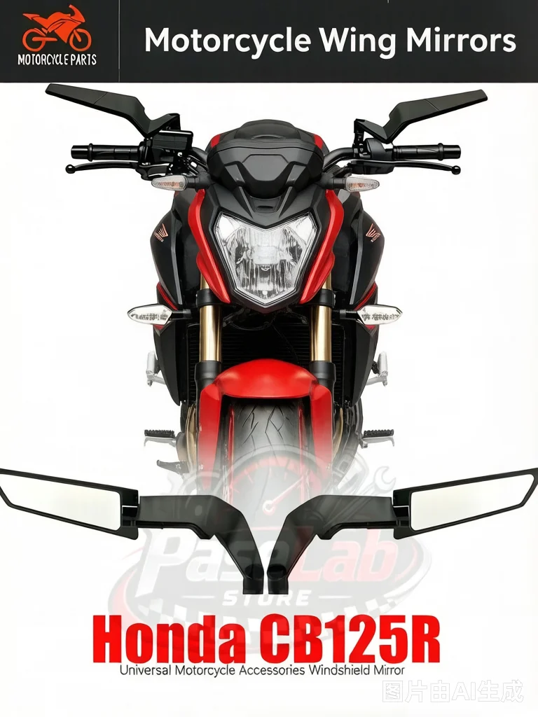 Motorrad Carbonfaser Stealth Winglets Rückspiegel für Honda CB125R CB1000R CB600F CB300F CB650F CB500X CB500F CB1300