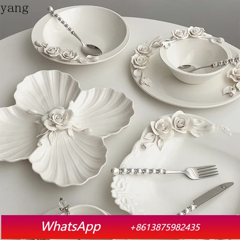 

Набор посуды CX Relief: тарелка, чашка, блюдце с ручной росписью в виде цветов