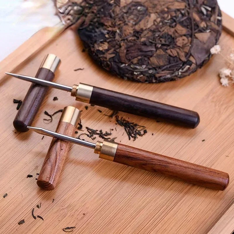 1PC Sandalwood Tea Knife Needle Wood HandleTea  Breaking Prying Conecake Tea Ceremony Set  Professional AccessorieTool