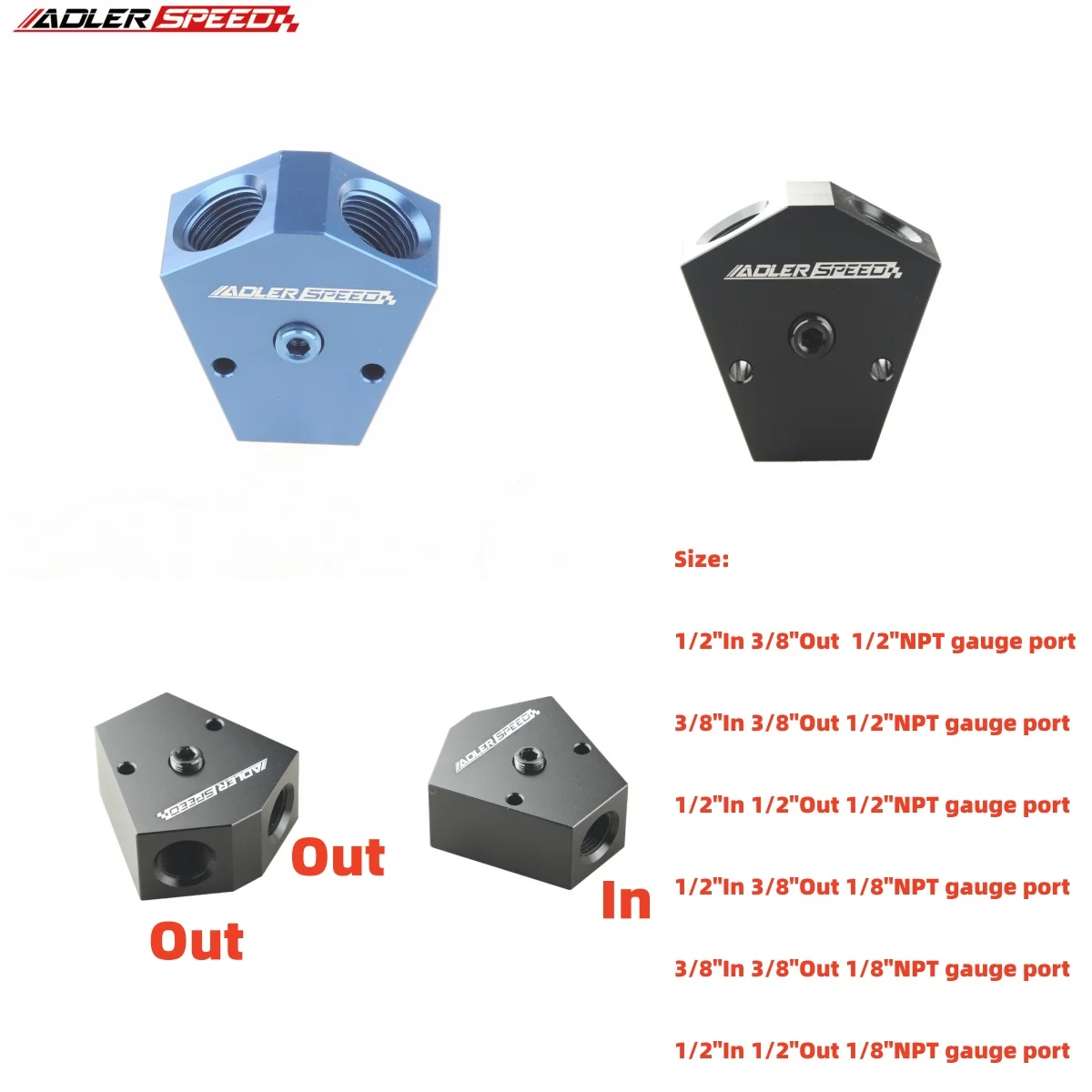 1/2" To 3/8",3/8" T…