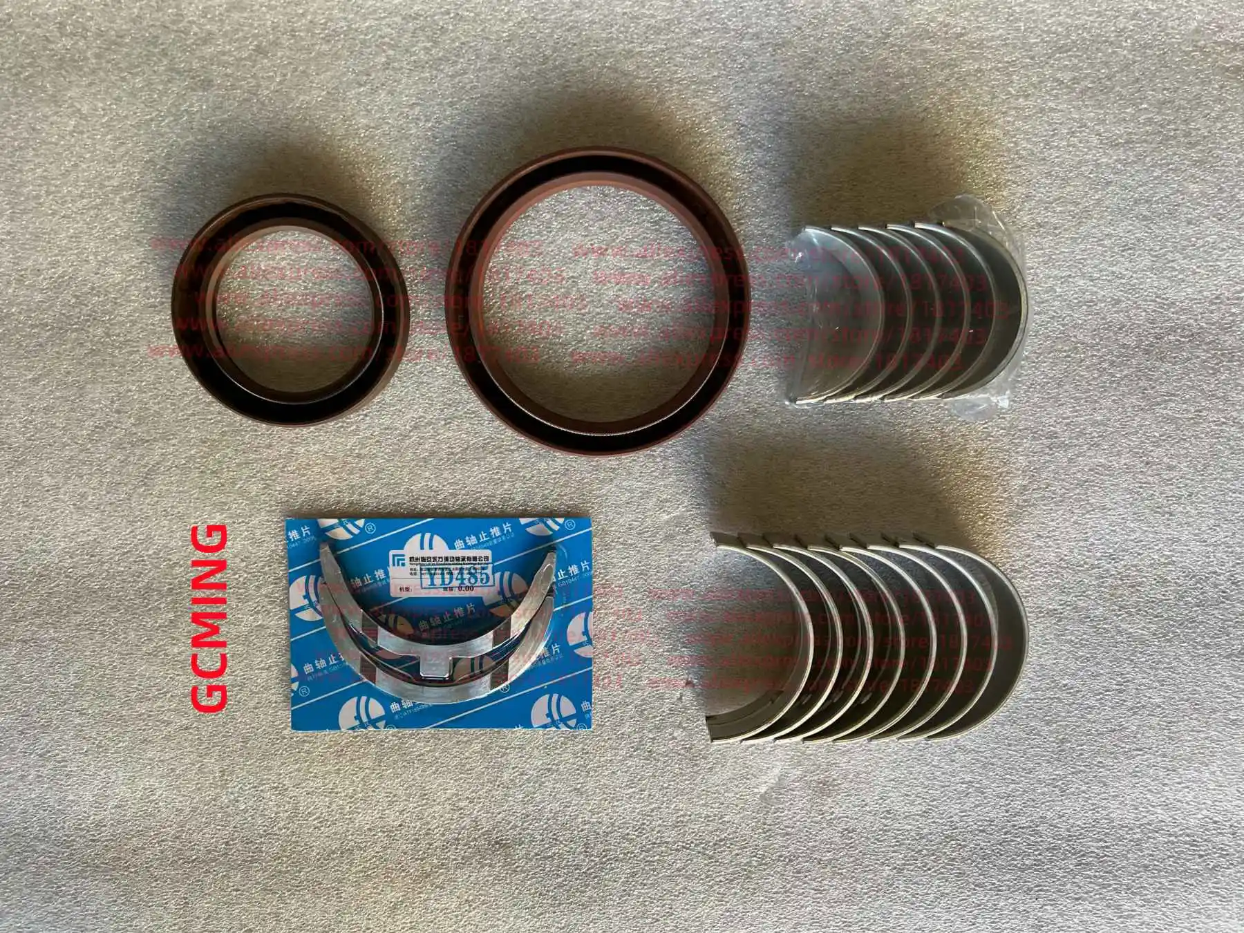 Laidong KM385TE Main bearing , Connecting rod bearing , Thrust piece , Oil seals (front & rear) , Laidong KAMA engine parts