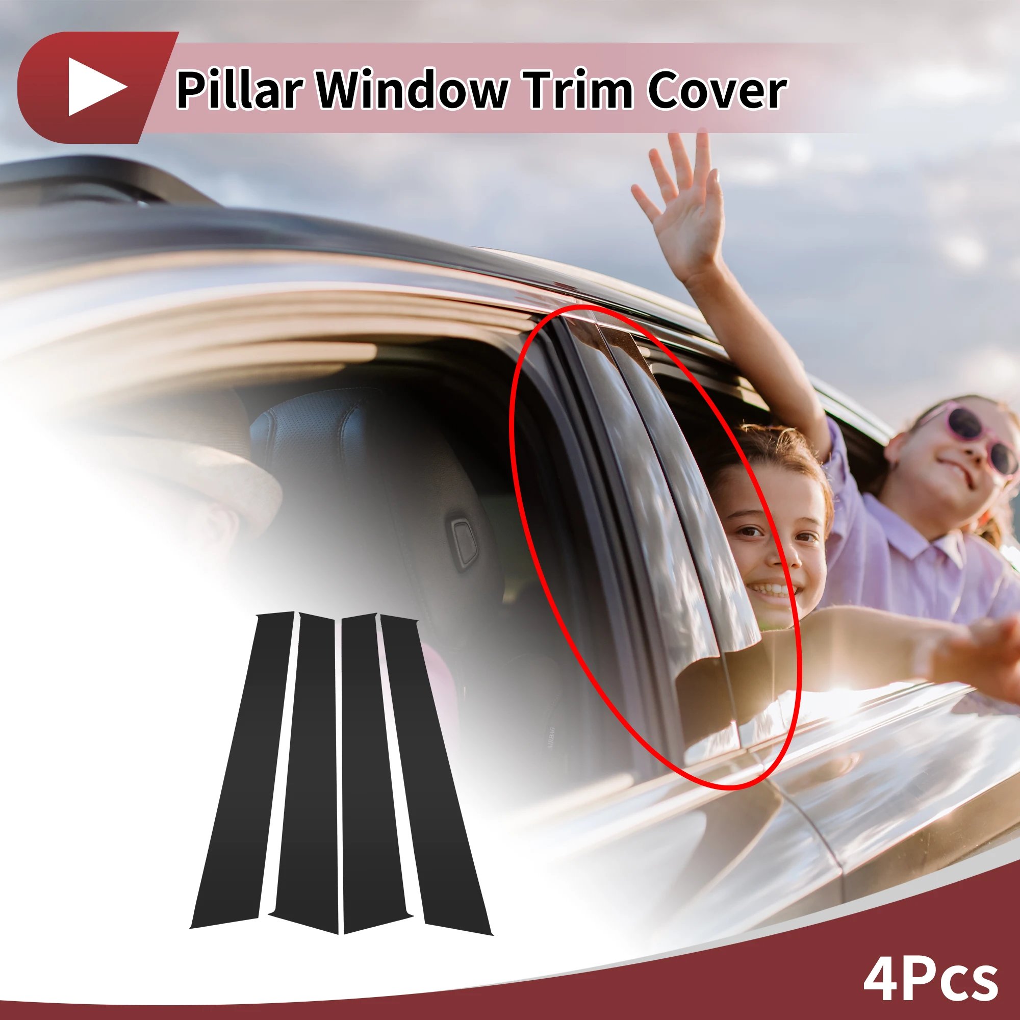 

UXCELL накладка на дверную стойку, окно, передняя левая и правая для Peugeot 307 04-13, наклейка против царапин, черная, 4 шт.