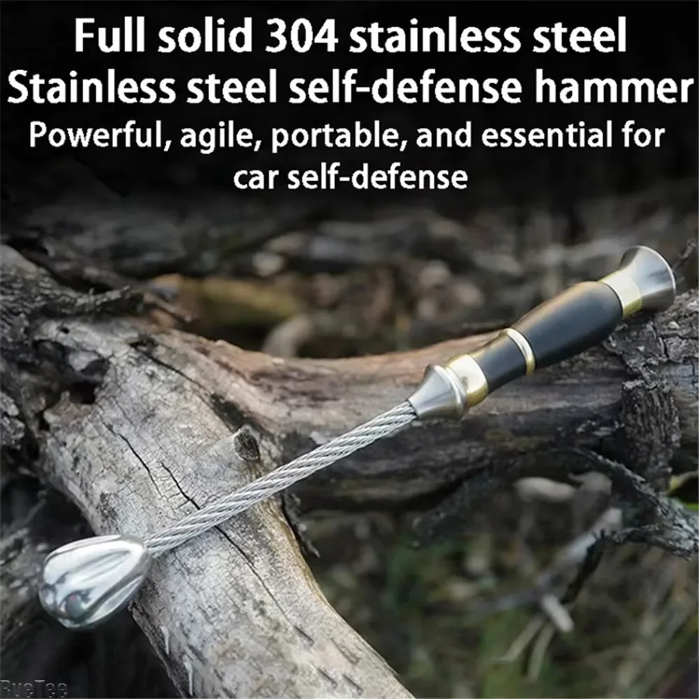 New 304 Stainless Steel Sleeve Hammer Outdoor Hammers Portable Multipurpose Car Window Breaking Survival Tools