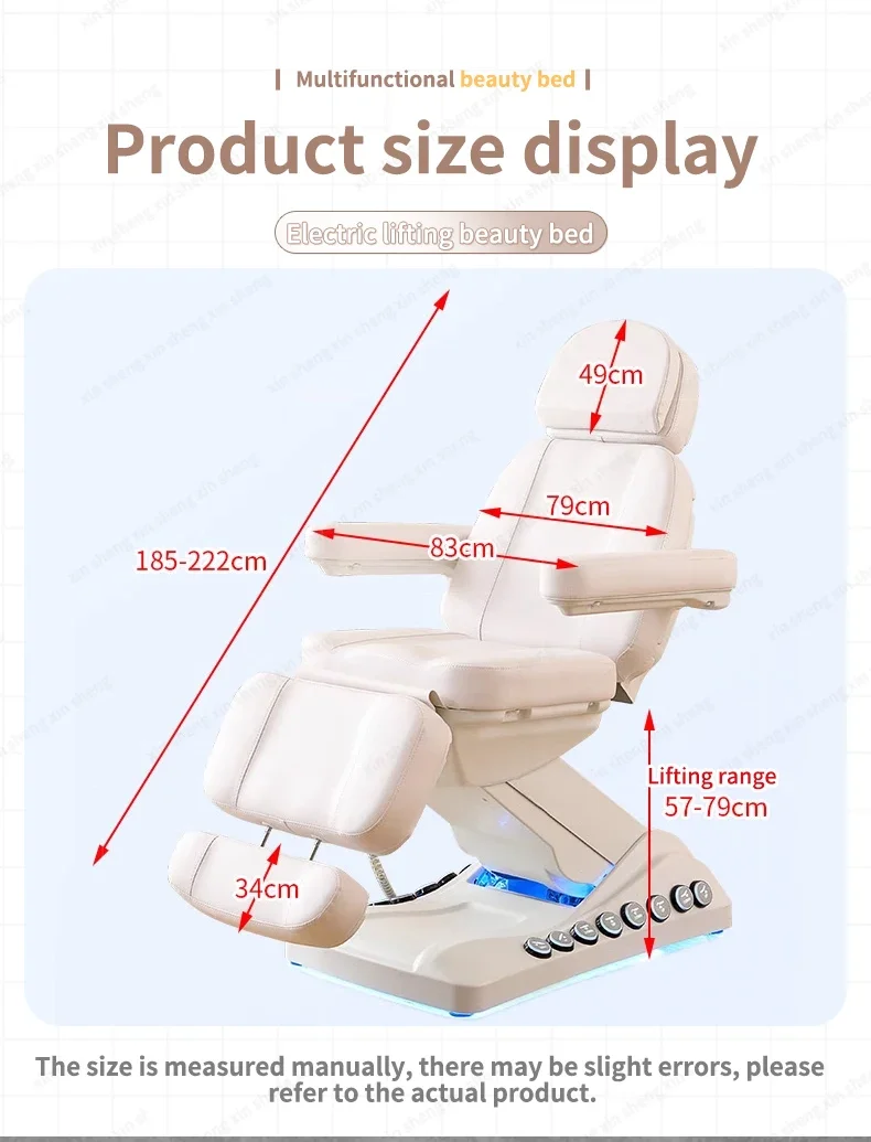 XinSheng Elektrisches Schönheitspflegebett Gesichtshydrotherapiestuhl Haartransplantationsstühle Medizinische Betten Massagetisch SPA-Möbel – Detail 4
