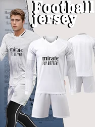 Long - sleeve breathable football kit with top and pants for warm seasons