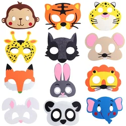 4pcs Animal Masks set Jungle Safari Birthday party Decorations Jungle Animal Costumes Toy for Kids Baby Shower Supplies