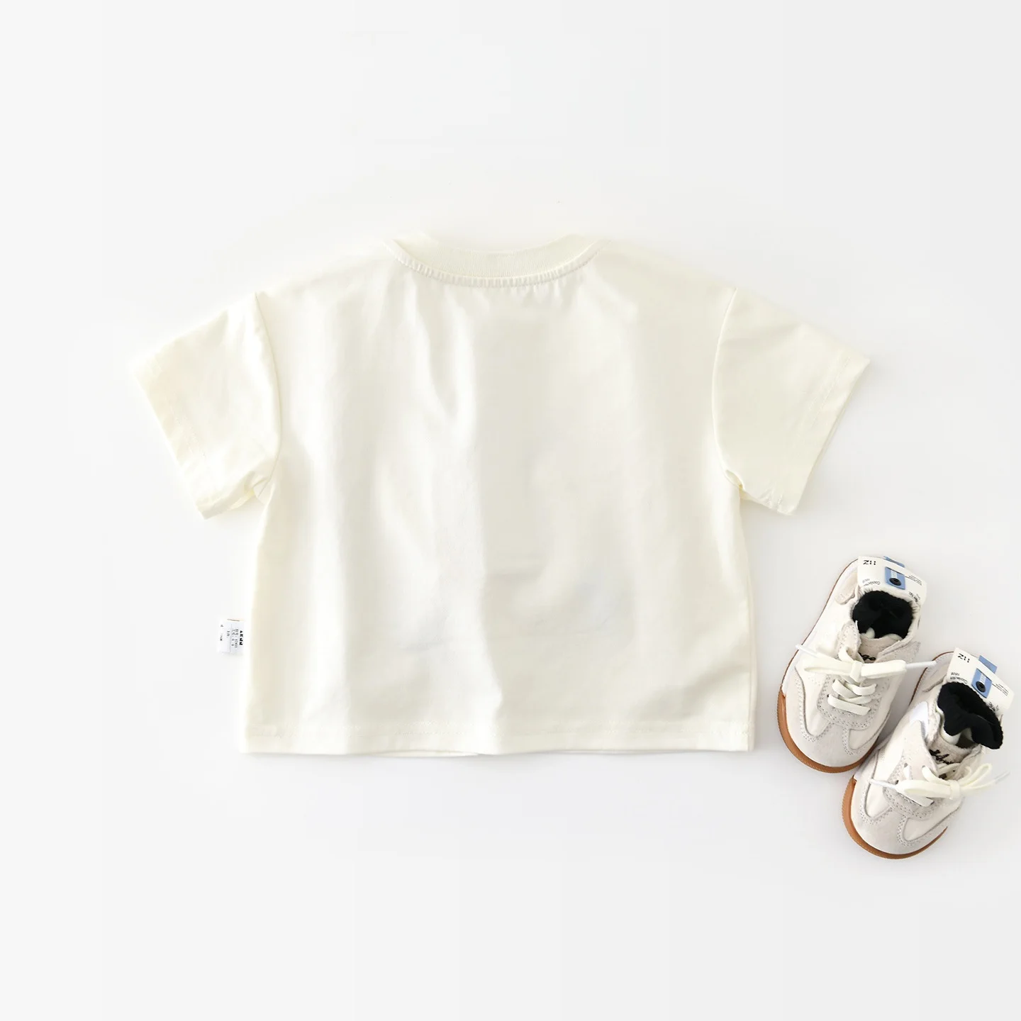 Baby Summer Clothes Cartoon Banana Dog Doll Round Neck Short Sleeve Shirt Korean Style of Loose and Breathable Baby Boy Top