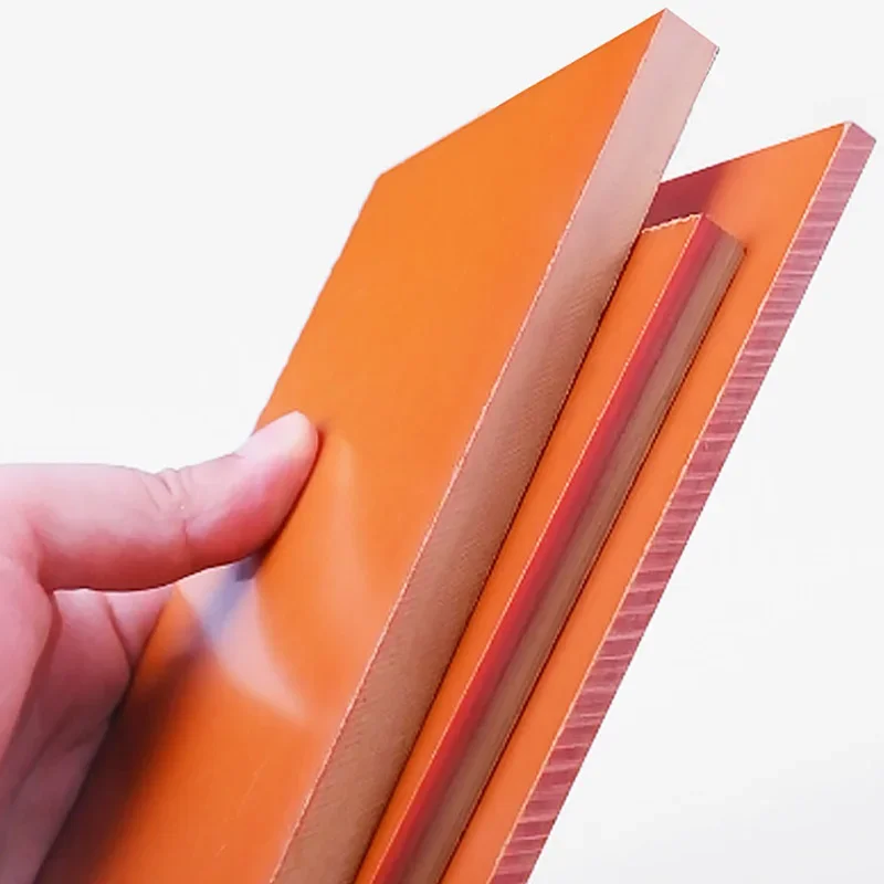 1PC Orange Red Electrical Bakelite Plate Insulated Board Insulation Phenolic Resin Sheet Temperature Resistant Thickness 1-20mm