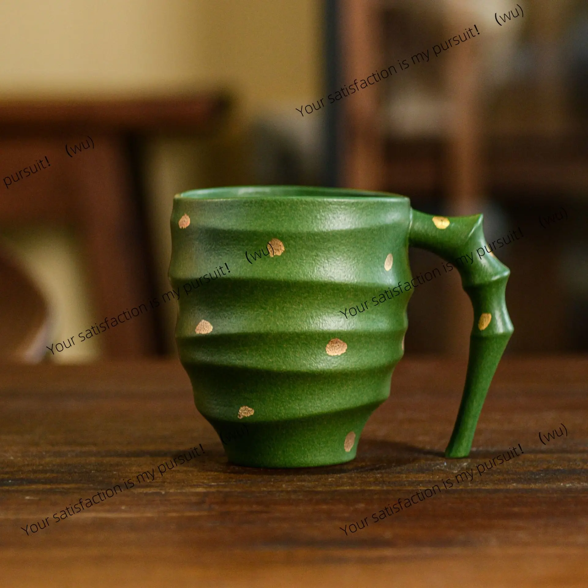 Retro ceramic mug light luxury high-end coffee cup office teacup household high-value water cup
