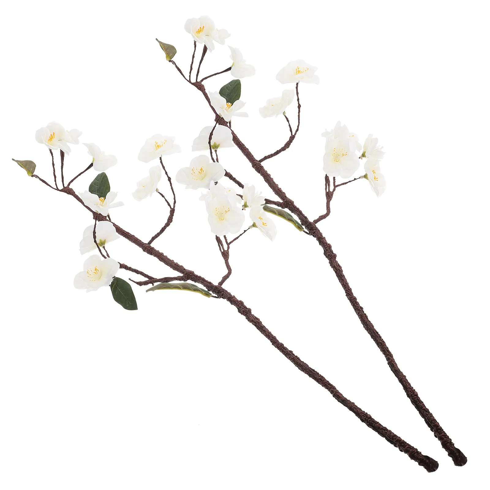 

2 Pcs Artificial Peach Blossom DecorFlower for Valentine Indoor Outdoor Wreath Supplies Bouquet TableDecoration Fall Faux Plant