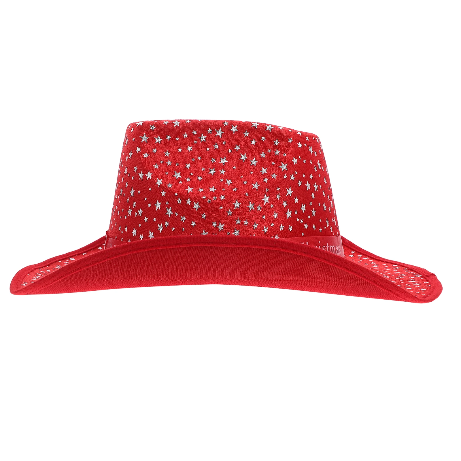 

Santa Red Decorative Christmas Women Costume Accessories for Holiday Cowboy Hat Parties Christmas Santa Hat Holiday Accessories