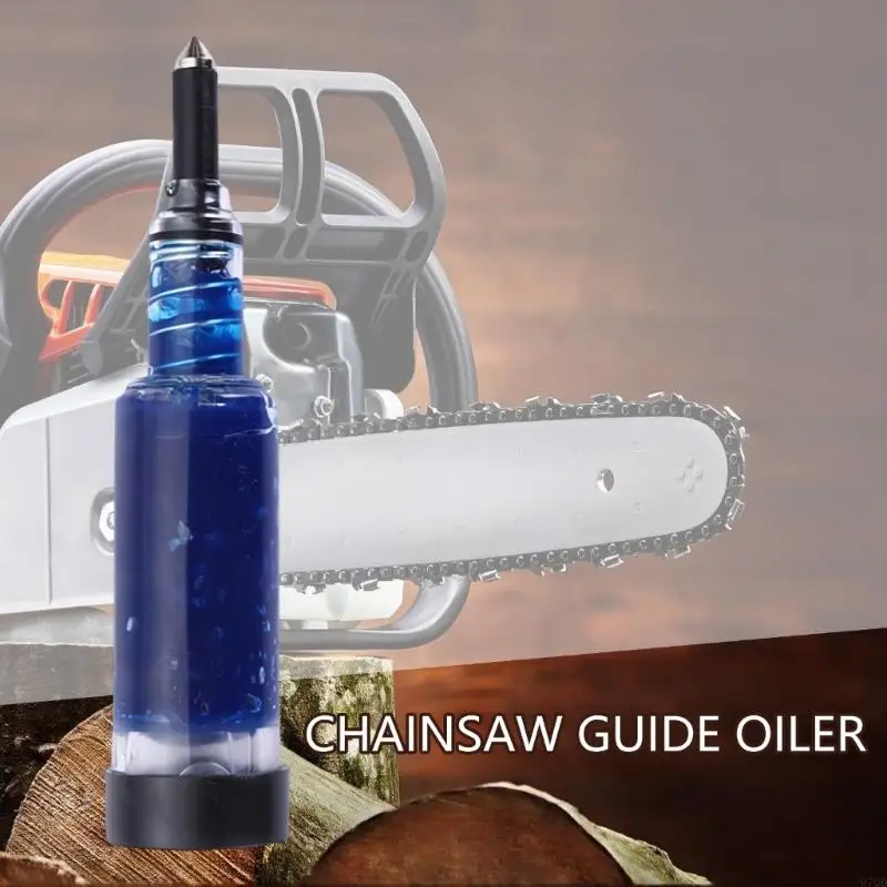 97qd Hand Push Chainsaw Guide Stabfett Öler -Injektor -Waffen -Werkzeug für einfache Kettensägenstangenschmierung und Wartung