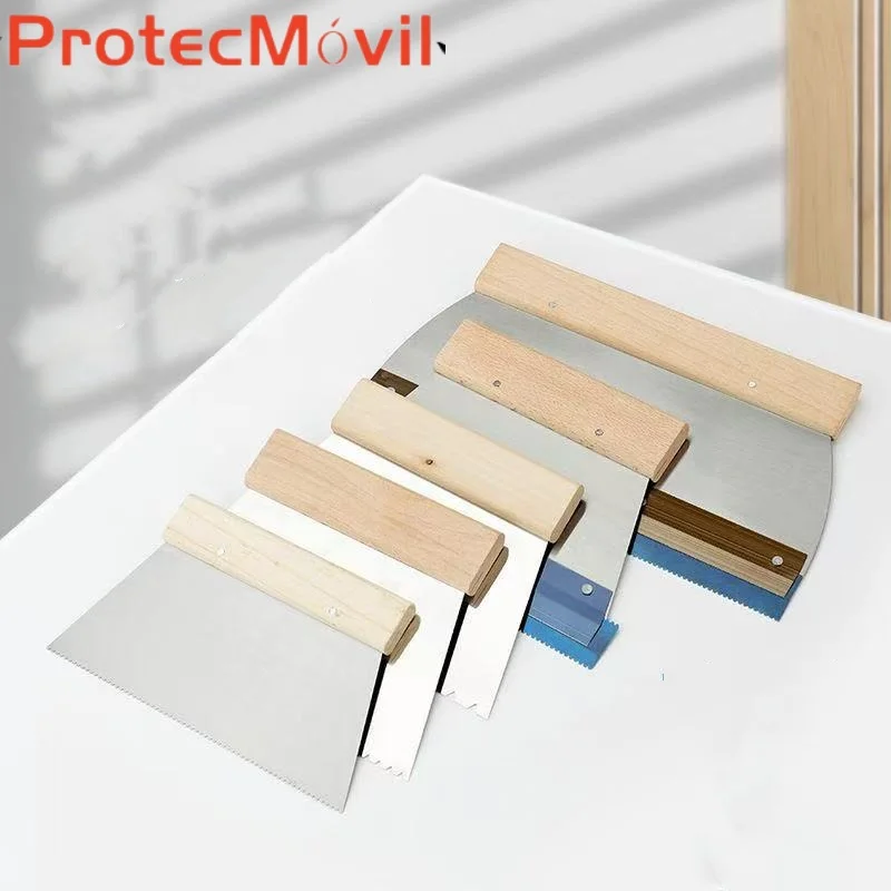 

Инструмент для установки полов из ПВХ — сменный скребок для зубного клея с деревянной ручкой, самовыравнивающийся зубной ракель A2/B3/B11