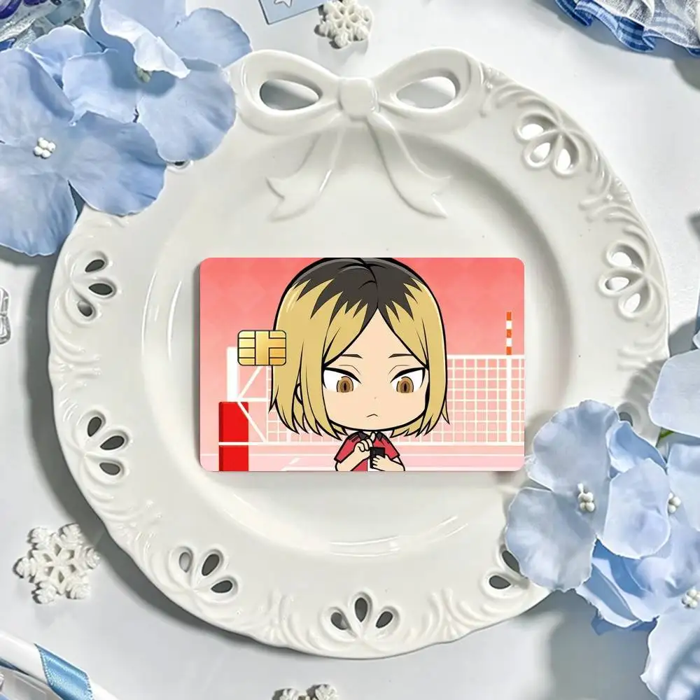 Cartoon Kenma Kozume  Bank Credit Cards Bus Pass Stickers Cool Decoration Waterproof 4PCS Card